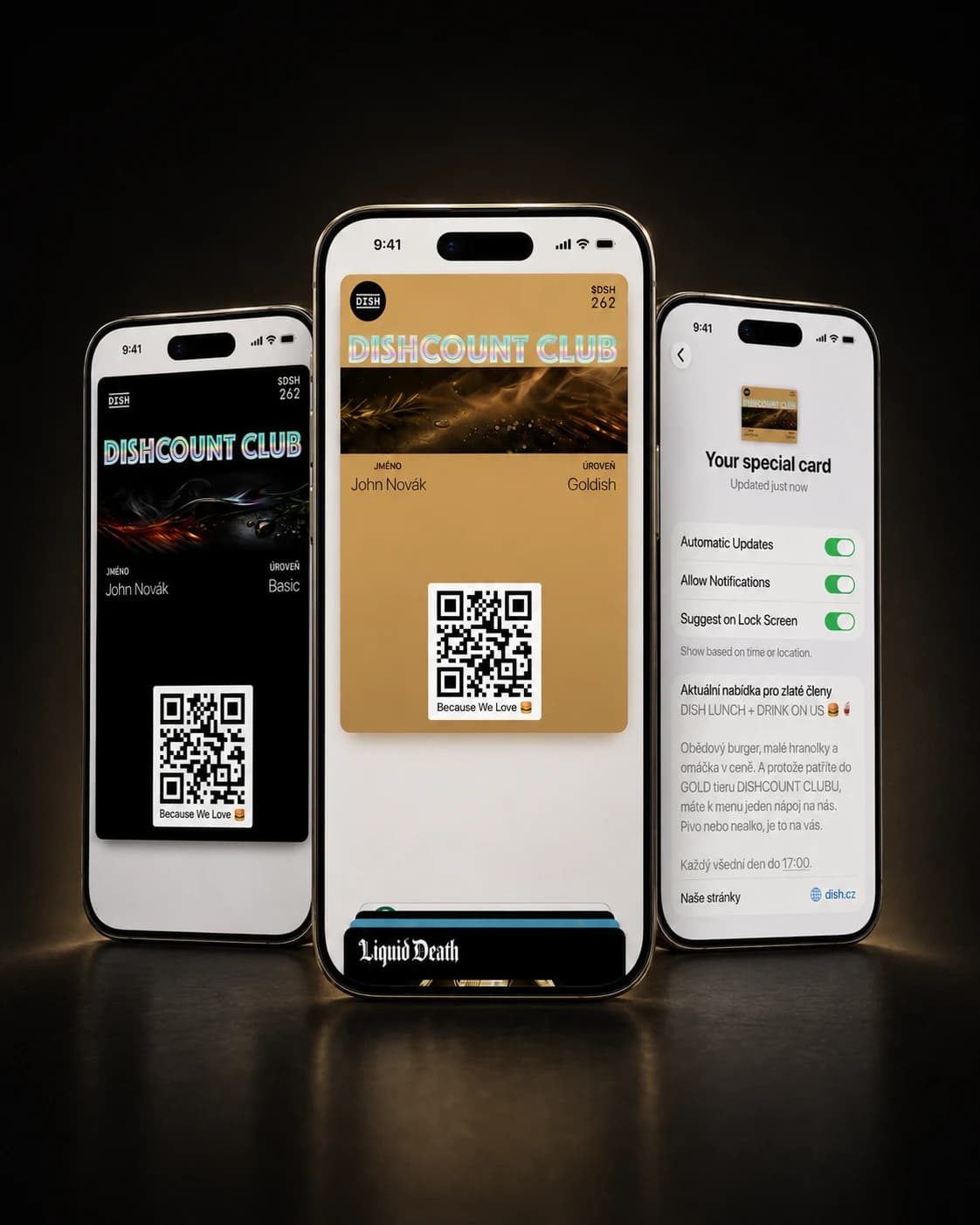 Dishcount Club, věrnostní karta v Apple Wallet